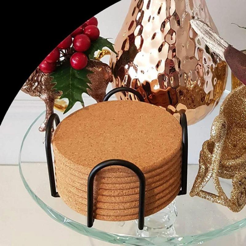 Untersetzer Eisenständer Schwarz Tassenmatte Rahmen S Dekorationen für Zuhause DIY Geschirrdekoration Langlebiger Tee Kaffee Tasse Getränkehalter