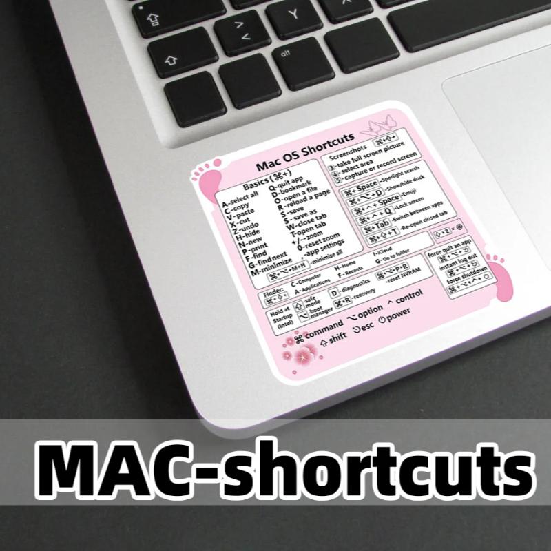 Nálepky s klávesovými zkratkami pro Word Excel Windows/MAC/OS Grafika písmen Ochranná nálepka na notebook