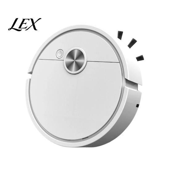 Three-in-one Car Vacuum Mini Robot Cleaner, 3 in 1 Sweeping Mopping Robotic Vacuum, Sweeper Slim Cordless Self Charging Mop for Home Hard Floor And Battery белый