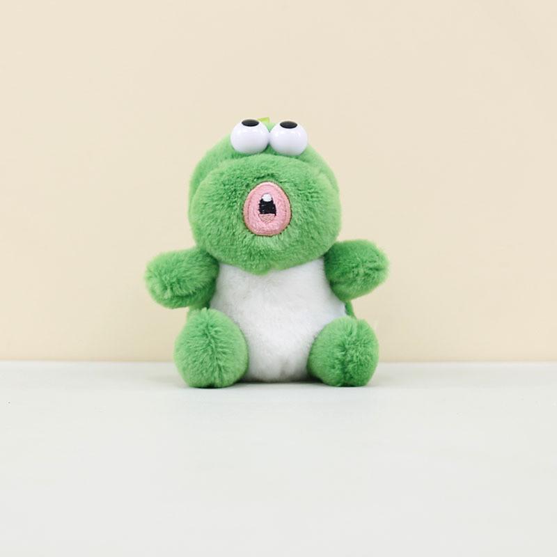 Cute Fluffy Dinosaur Plush Toy Keychain Adorable Stuffed Animal Doll Charm For Bags