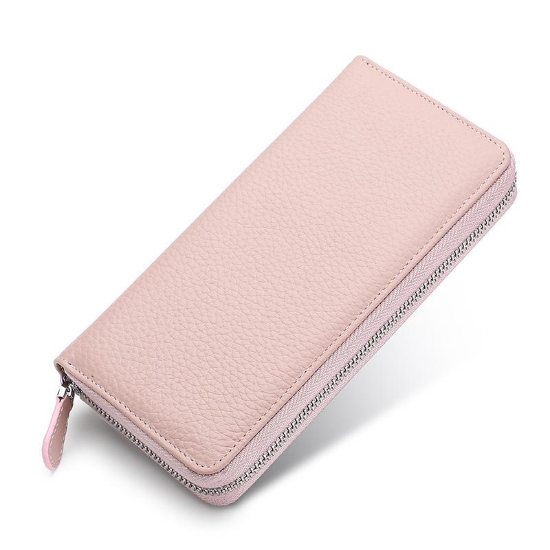 Multifunctional leather wallet large capacity men's and women's clutch bag first layer cowhide mobile phone bag clutch bag retro change bag
