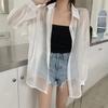 Women's Lightweight Summer Ice-Silk Sun-Protective Shirt with Flowing Drape, Solid-Color Top