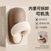 Removable waterproof thick-soled cotton slippers for women's autumn and winter new outer wear plush slippers for women