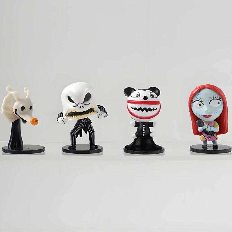 8Pcs/Set The Nightmare Sally Jack Skellington Christmas Action Figure Vinyl Figurine Halloween Gift Collection Toys