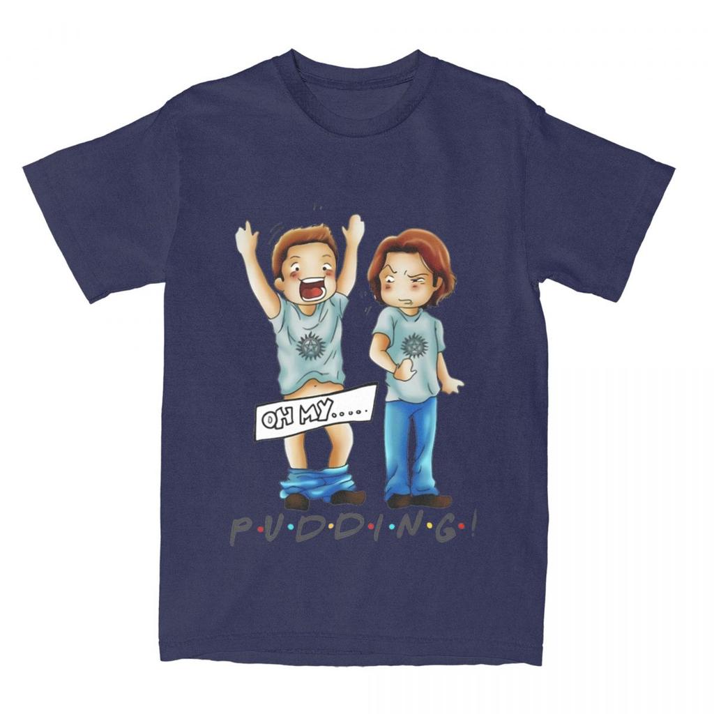 Men's Pudding Dean Supernatural T-Shirts Cotton Clothing Summer Y2K Funny Short Sleeve T-Shirt Popular Print Tee Shirt Plus Size