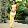 2025 European & American Autumn Slimming Backless Ribbon Dress