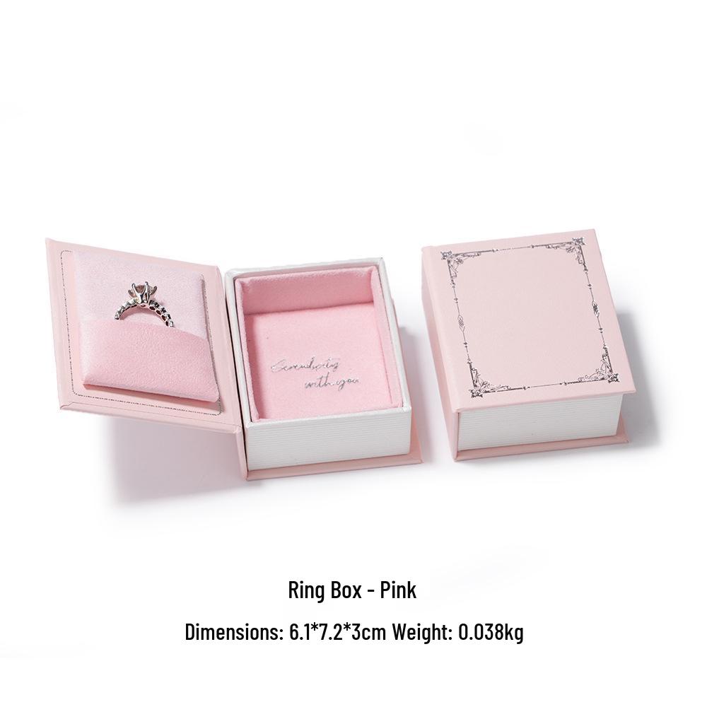 

Xiaohongshu Flip-Top Book-Shaped Jewelry Box for Rings & Necklaces