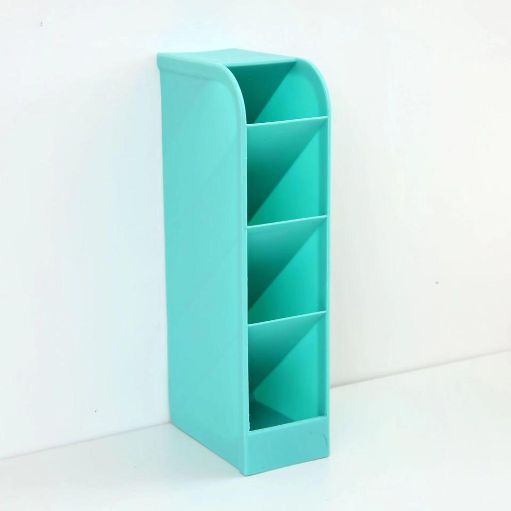 Transparent Frosted Pen Holder: Slanted Storage Box for Makeup Brushes and Lipsticks, Multi-Functional Stationery Organizer