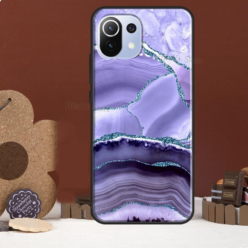 Teal Blue Gold Agate Marble Funda For POCO F5 X3 X4 X5 Pro F4 GT C40 F3 Case For Xiaomi 11T 12T Pro 12 X 13 Lite Cover