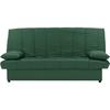 3-seater Click Clack Bench - 100% Cotton Fabric Green - Contemporary Style - L 190 X D92 Cm - MILA