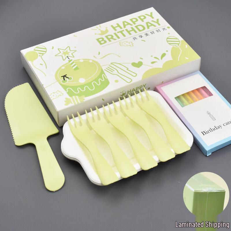 

Disposable Plastic Birthday Cake Tableware Set