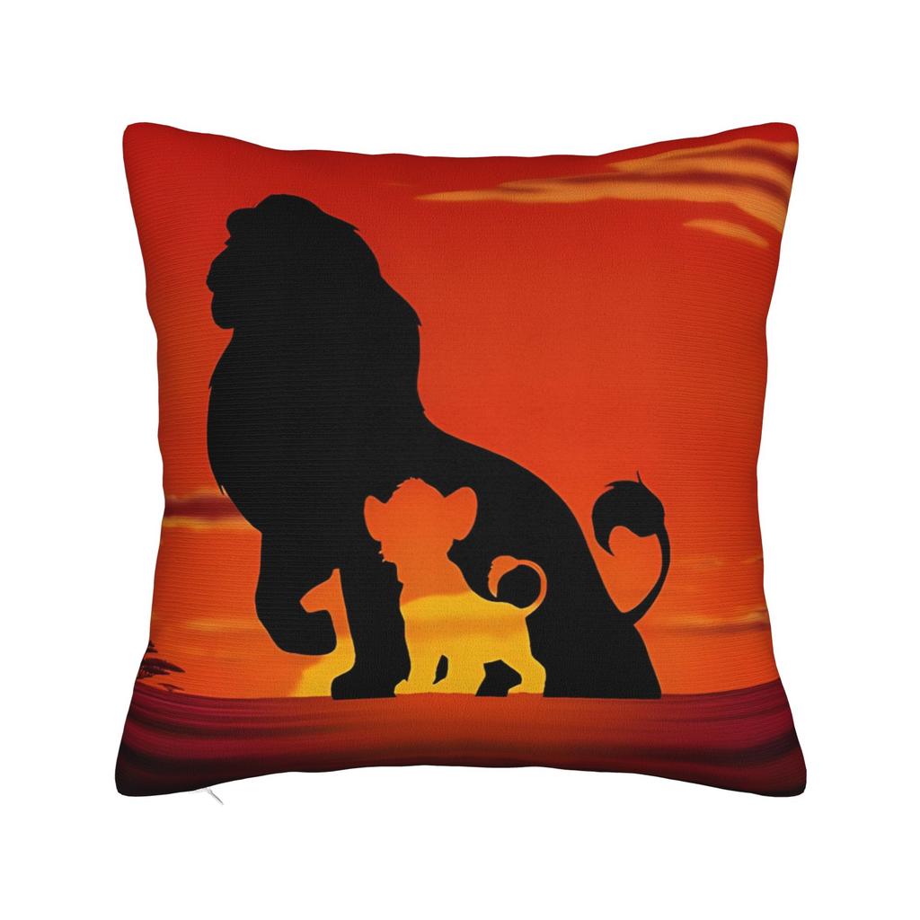 Król Lew Simba Kwadratowa Poszewka na Poduszkę Poliestrowa Poduszka Dekoracyjna , Nowatorska Poszewka Wystrój Domu
