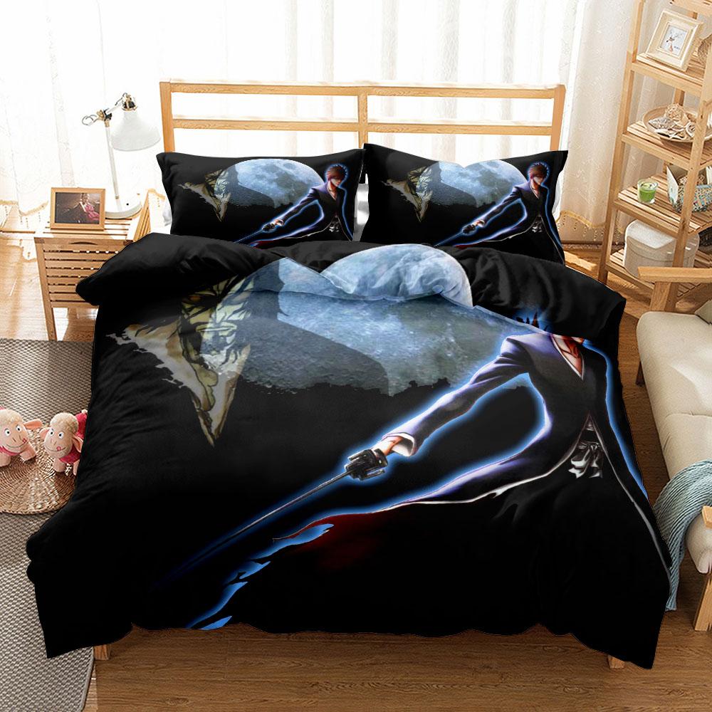 Ichigo Bleach Comics Bettwäscheset Klein Einzel Twin Doppel Queen King Cal King Größe Bettwäscheset