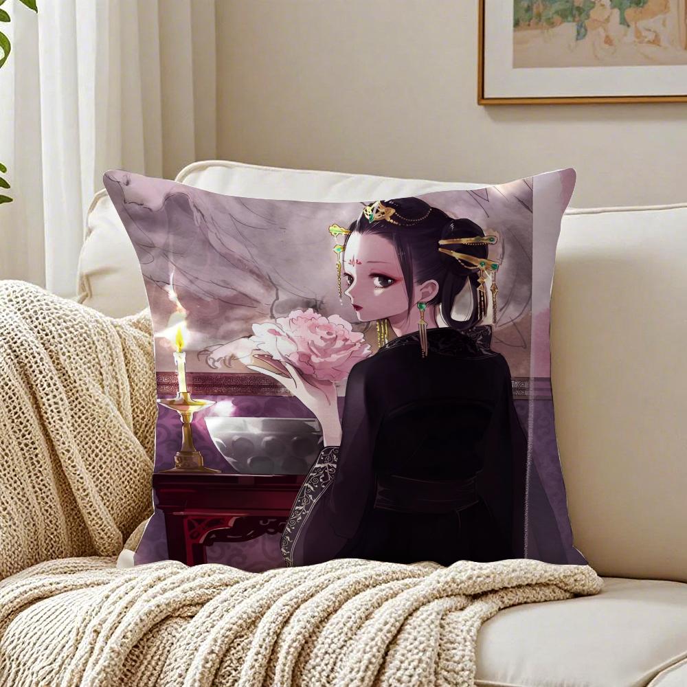 Elegant Anime KKoukyuu no Karasu Cushion Cover Pillowcase Antidustmite living Room Sofa Decor Cushion Room