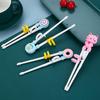 1 Pair Baby Kids Training Tableware Food Sticks Cartoon Animal Chopsticks For Children Cute Cat Elementary Learning Chopstick