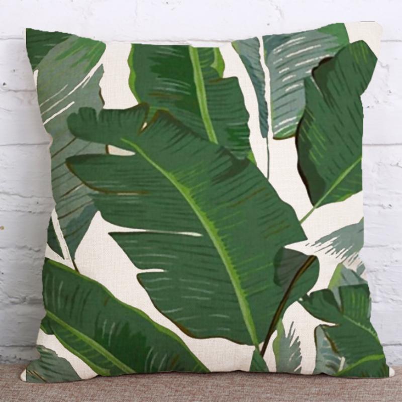 Zelené listy deštného pralesa Povlak na polštář Super měkký Povlak na polštář Pohovka Auto Sada