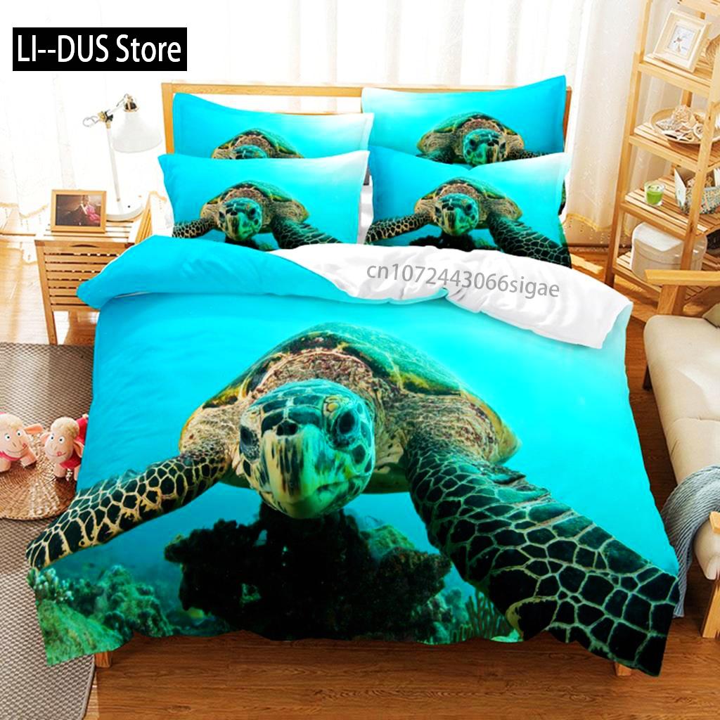 Comforter Sea Turtle Set 3D Bedding Digital Printing Queen Size Bedding Set Fashion Design