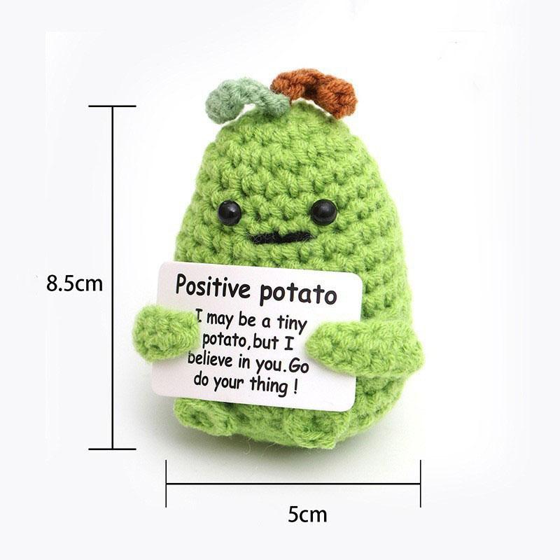 Cute Creative Mini Hand-knitted Plush Small Doll Jewelry Knitting Wool Doll Birthday Gift Office Interior Decorations