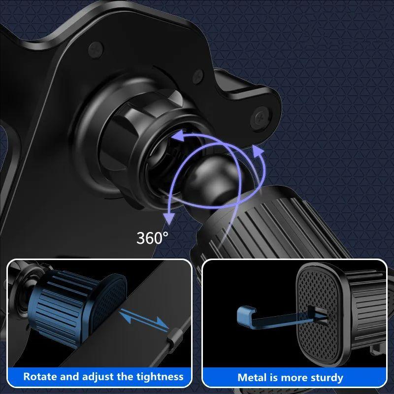 Evrensel Araç Telefon Tutucu Yerçekimi Cep Telefonu Standı GPS Desteği Otomatik Havalandırma Montajı IPhone 14 13 12 11 Pro Max Xr Xiaomi Samsung için