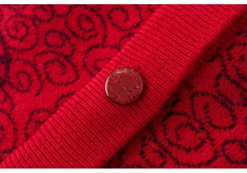 Women's Thick Wool Sweater for Middle-Aged & Elderly - Half-Zip Autumn/Winter Cardigan