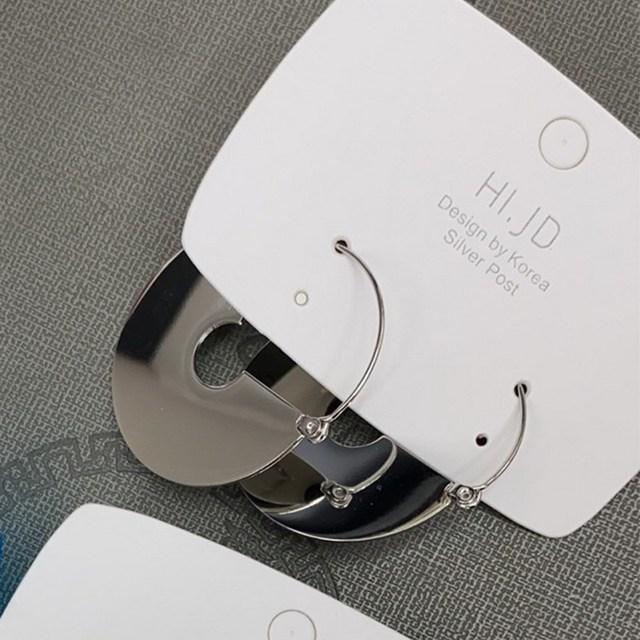 

Зеркальная поверхность геометрические серьги для женщин панк круглые дизайнерские украшения французский круг металлический булавка ретро серьги женский крючок серебряный