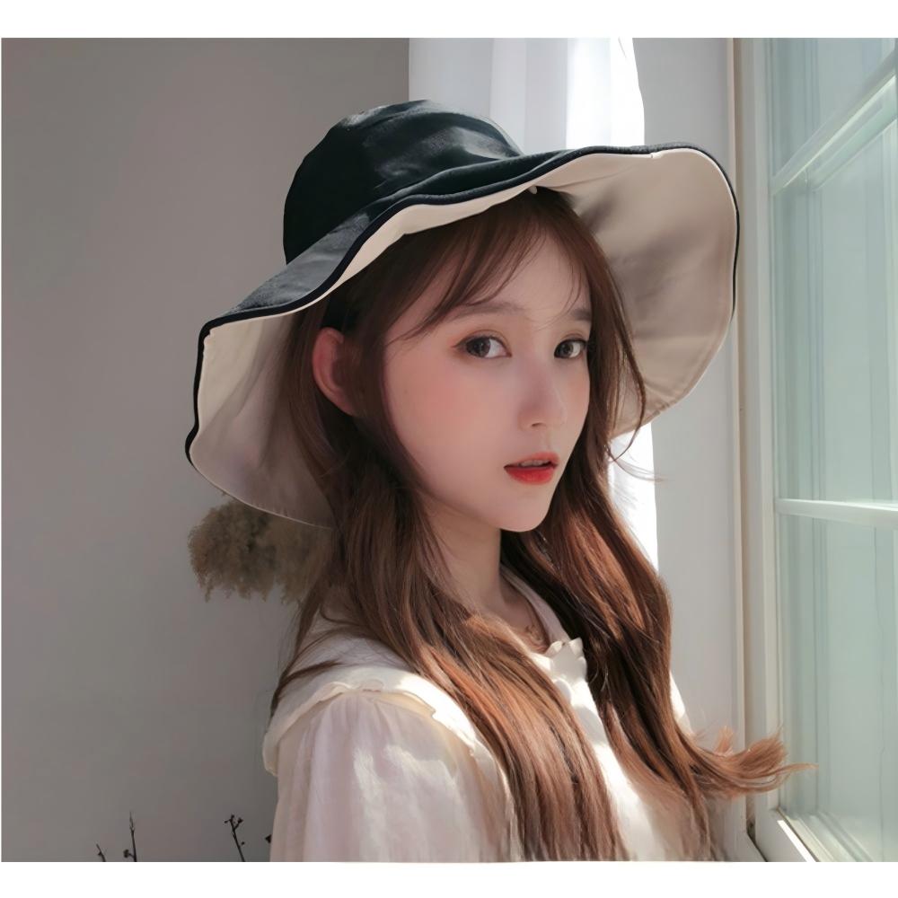 Women's Summer Fisherman Bucket Hat Japanese style Fresh looking Sun blocking Headwear Ideal for Outdoor Activities Fashionable
