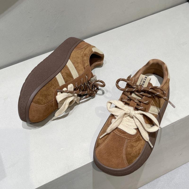 Retro-style Women's New Shoes, Casual Sports Platform Shoes, Thick-soled Height-increasing Shoes