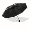 1pc Celtic Raven Automatic Umbrella - 8-Rib Foldable Design, Outdoor Adventures, and Family Celebrations yy250829070