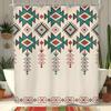 Black Aztec Western Shower Curtain for Bathroom Decor Abstract Boho Geometric Tribal Ethnic Retro American Brown Tan Simple