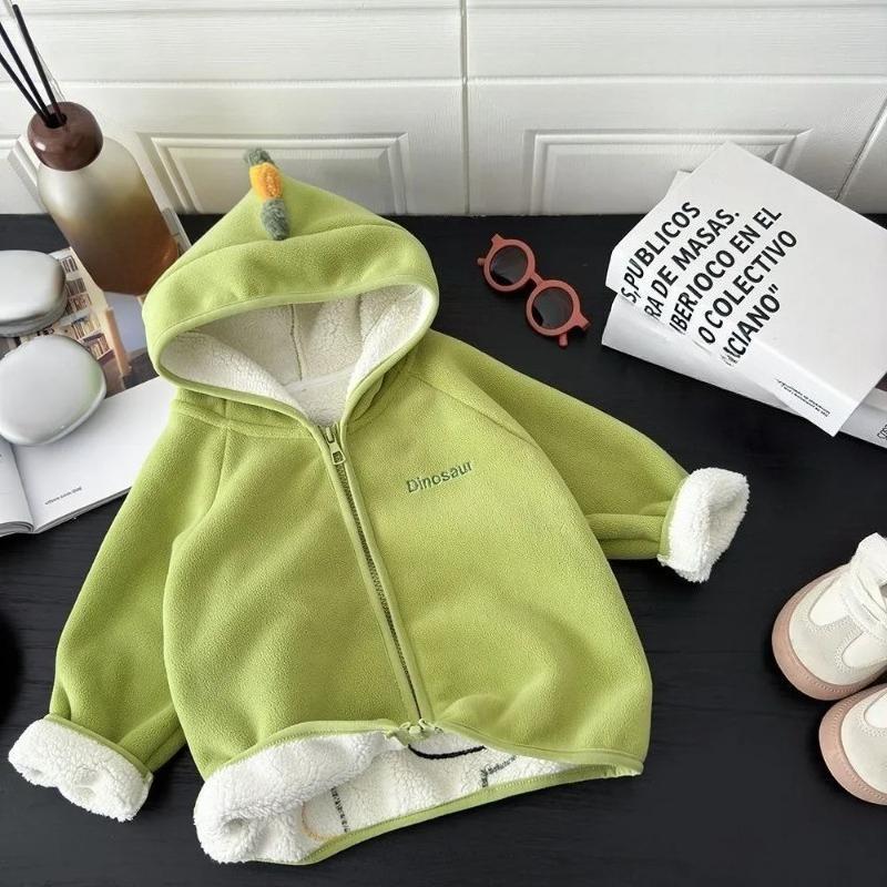 Kinder Wintermantel Verdickte Fleecejacke Cartoon Tier Kapuzenjacke Oberbekleidung Jungen Mädchen Warme Winter Kinderkleidung