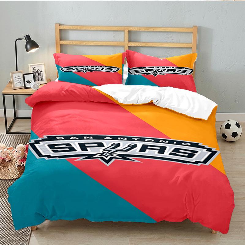 San Antonio Logo Bedding Set 3pcs, High Quality Bedding Set Including 1pc Duvet Cover And 2pcs Pillowcases for Bedroom, Dormitory Gift
