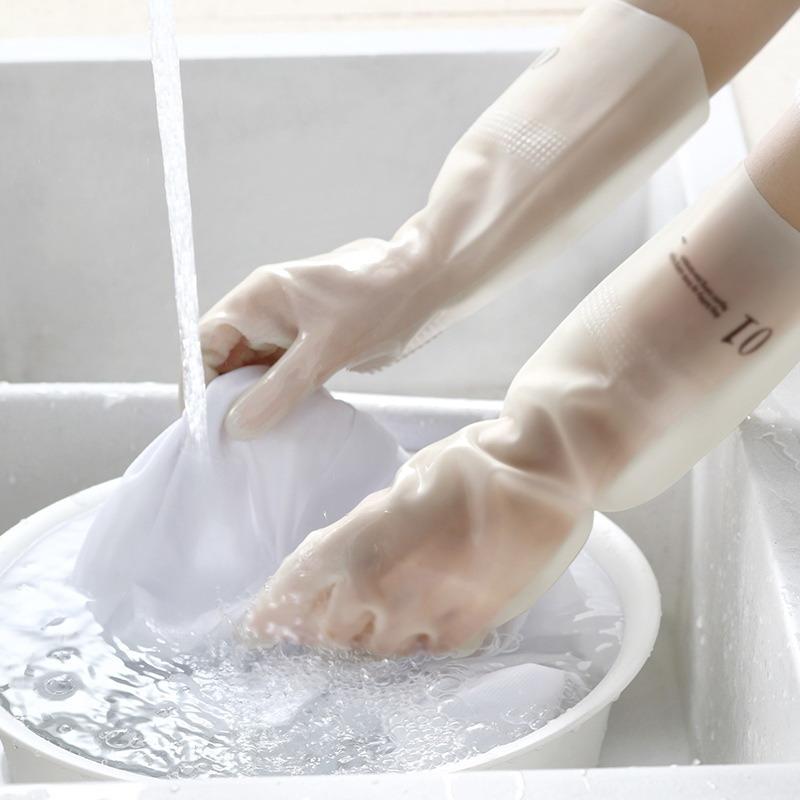 5Pairs Waterproof Silicone Household Gloves Non Slip Design Lovely Prints For Kitchen Dishwashing Daily House Chores