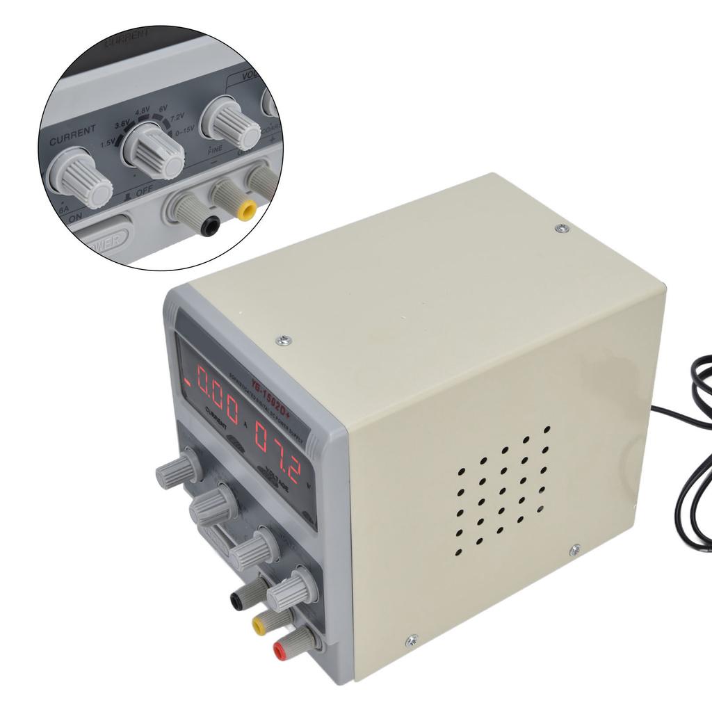 DC-Netzteil 3-stellig Einstellbares Schaltnetzgerät für DIY-Tests 15V 2A 1502D+