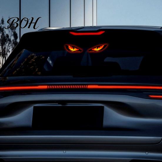 Solar Powered Car Interior Lights Devil Eyes Light for Windshield, Window Warning Sign with Three Smart Modes, Enthusiast Styling Accessories