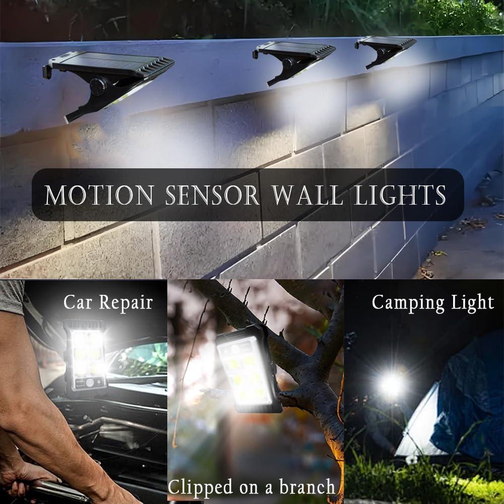 1/2pcs Outdoor LED Solar Clip Light Portable Waterproof Body Sensor Lamp Courtyard Garden Lamp Patio Home Camping Wall Lights