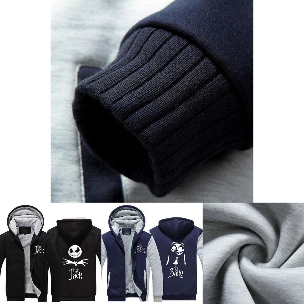 Premium Quality Nightmare Before Christmas Sally Jack Thicken Hoodie Sweatshirt Coat For Ultimate Comfort