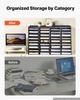 Wood Literature Organizer 36 Compartments Office Mailboxes Black, Countertop Literature Sorter for Files Documents Papers, with Adjustable Shelves,
