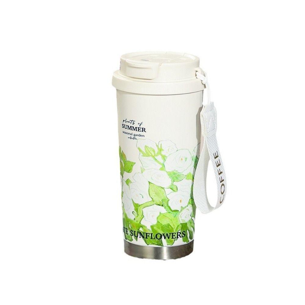 500ML Coffee Vacuum Flask Stainless Steel Coffee Thermos Mug Cute Travel Thermal Cup  Coffee Tea