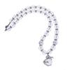 [Seki-Ki] Shining Emperor Dragon Crystal Pendant 4A Silver Carved Emperor Dragon Crystal 12mm Silver Rondelle Prayer Beads Necklace 249