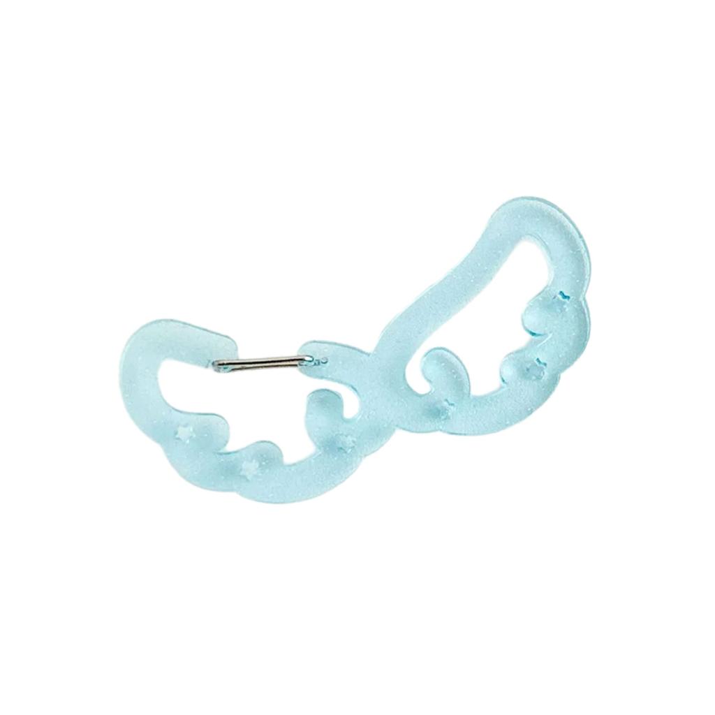 Acrylic Wing/Stars Shape Carabiner Hook Clips Card Holder Keychain Portable Outdoor Keyring Hook Backpack Pendant Gifts