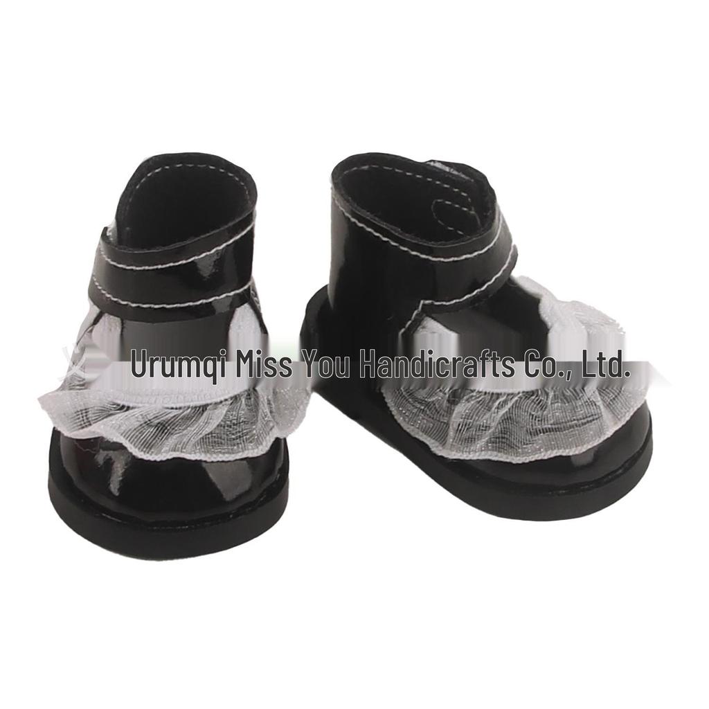 14-inch African Doll Lace Leather Shoes (35cm) - Small Simulation Doll Accessories
