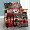 Liverpool Fc Personalized Text Blanket Cozy Personalized Blanket Soft Cozy Throw For Bed Bedding Livingroom Office Four Seasons Universal