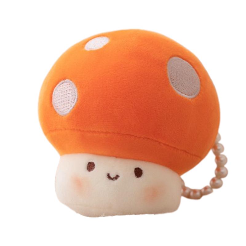 Shiitake Mushroom Plush Toys Cute Simulation Food Stuffed Dolls Keychain Pendant