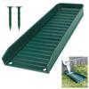 4PCS Downspout Splash Block Rain Gutter Downspout Extensions Fixable Downspout Extender with 8 Fixing Nails Protect House Foundation Green
