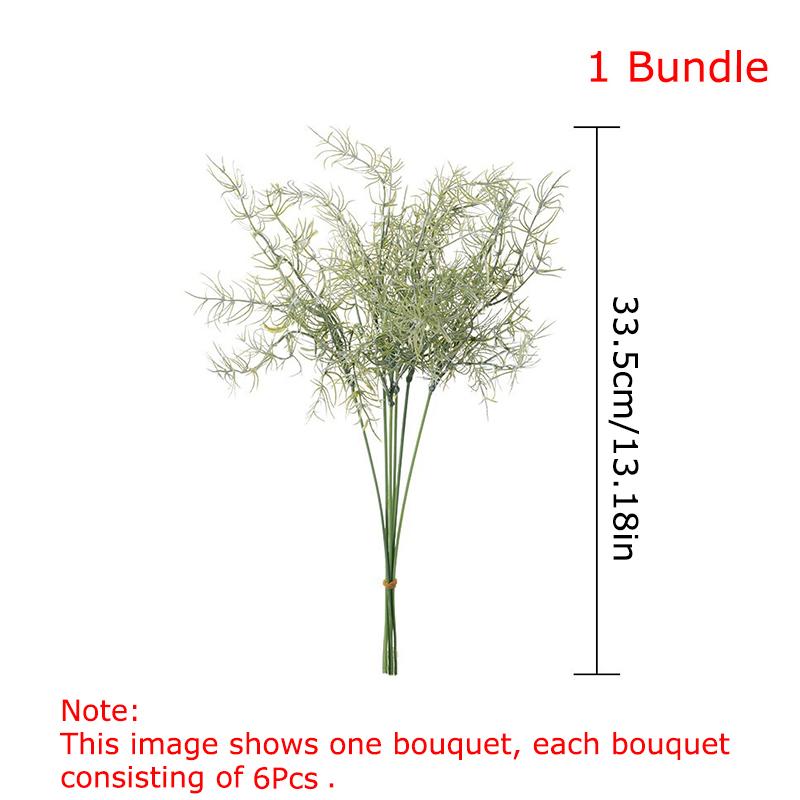 1/6 Bundles Vase Filler Christmas PVC Bohemian Artificial Pampas Grass Bouquet Elegant Floral Arrangement Weddings