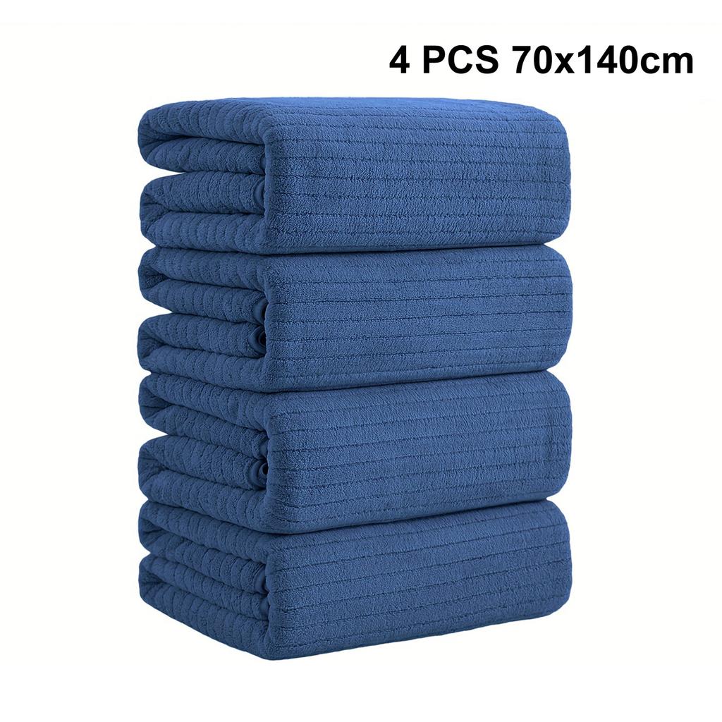 4PCS Bath Towels Set Large Towel Microfiber Absorbent Super Soft Bathroom Quick Dry Shower Towels for Home Adults Family Hotel
