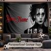 Edward Scissorhands Personalized Tapestry Support Custom Name, Wall Art Home Decoration