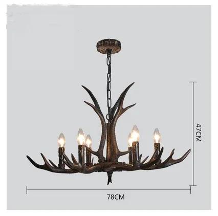 Retro Style Antler Resin With Lampshade Chandelier For Living Room Dining Room Sweep Gold Spray Paint Indoor Modern Home Decor