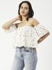Moomaya Cotton Printed Off-Shoulder Top Summer Wear Crop Top For Women