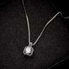 Korea Harajuku Classic Simple Box Chain Jewelry Diamond Square Diamond Short Crystal Zircon Clavicle Chain Necklace